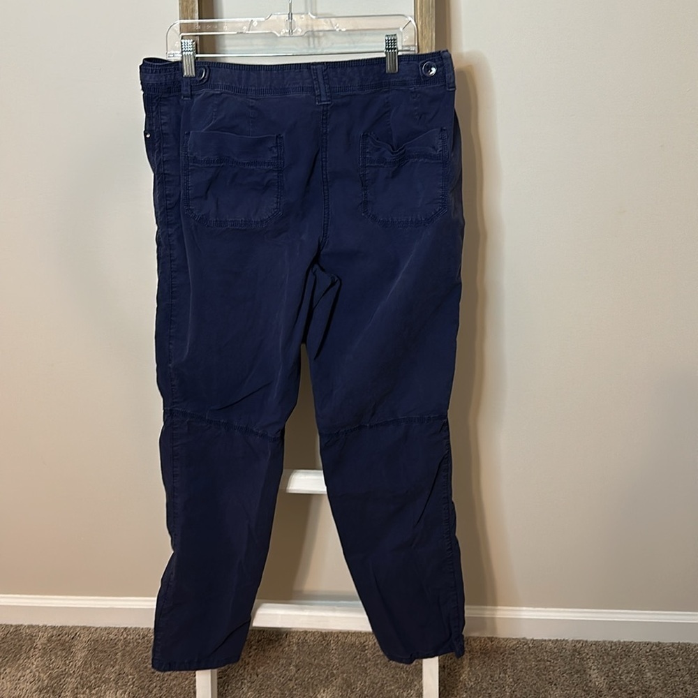Chico’s Cotton and Spandex Casual Navy Pants Size 2 (Large-12) with Four Pockets - Picture 7 of 17